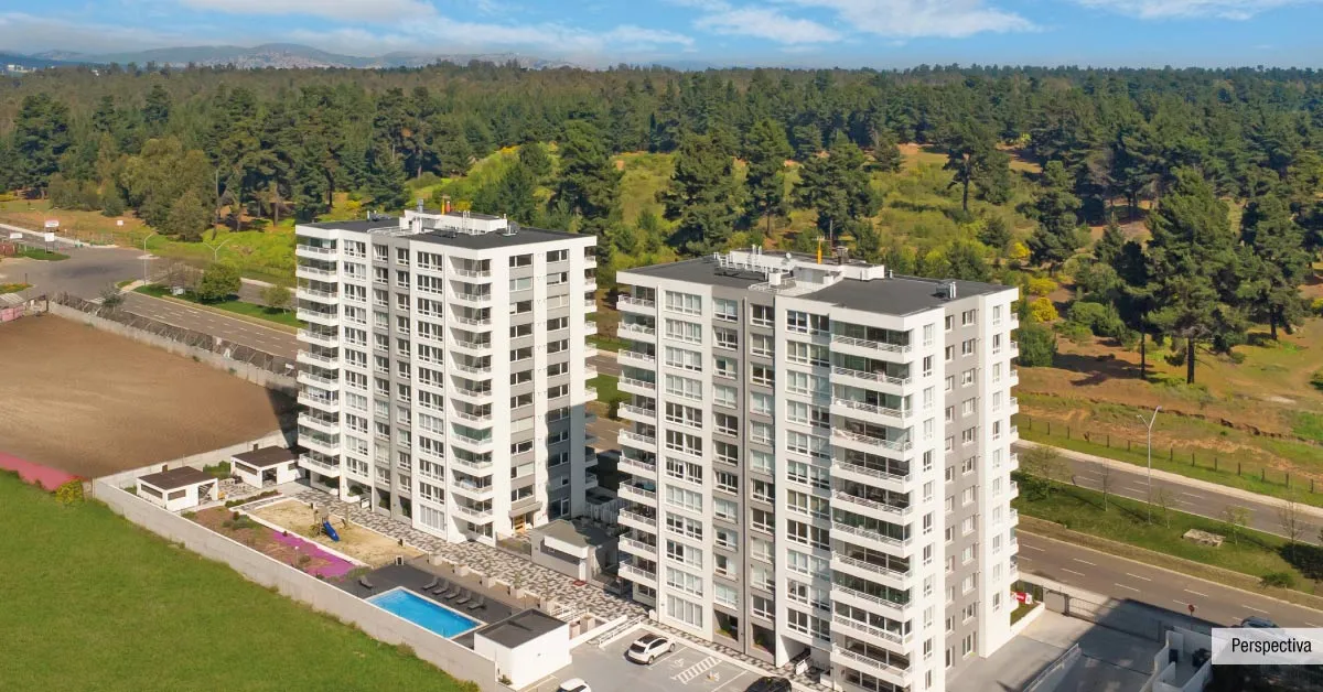 Fachada Condominio Blanca Estela I en Lomas de Montemar